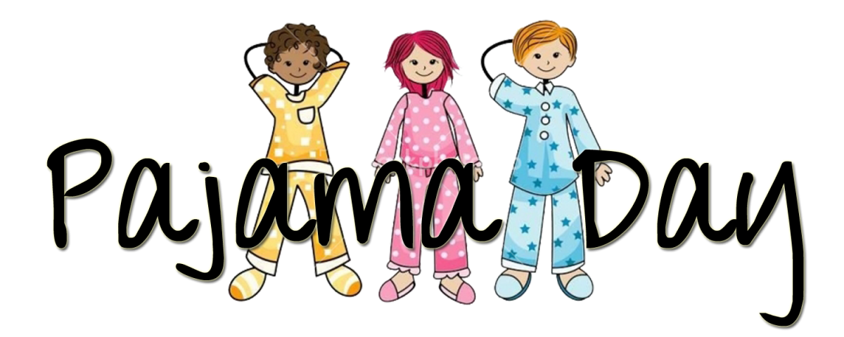 kids wearing pajamas clipart